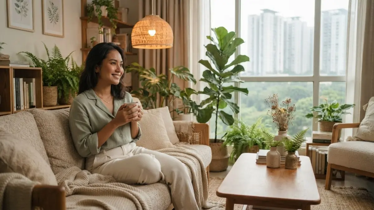 Gaya fairy elegan dengan dekorasi terukur, material natural, dan suasana nyaman untuk dihuni setiap hari (BTV/AI).
