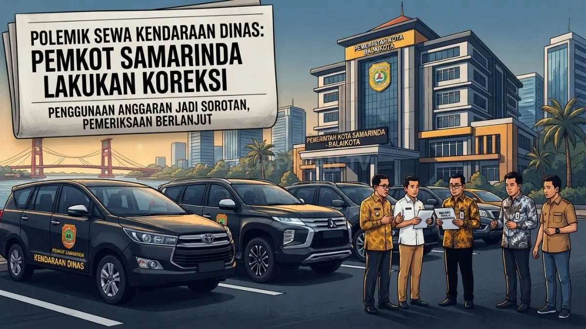 Ilustrasi Polemik sewa kendaraan dinas Samarinda berakhir setelah koreksi pembayaran dan pengembalian dana ke kas negara. (BTV/AI)