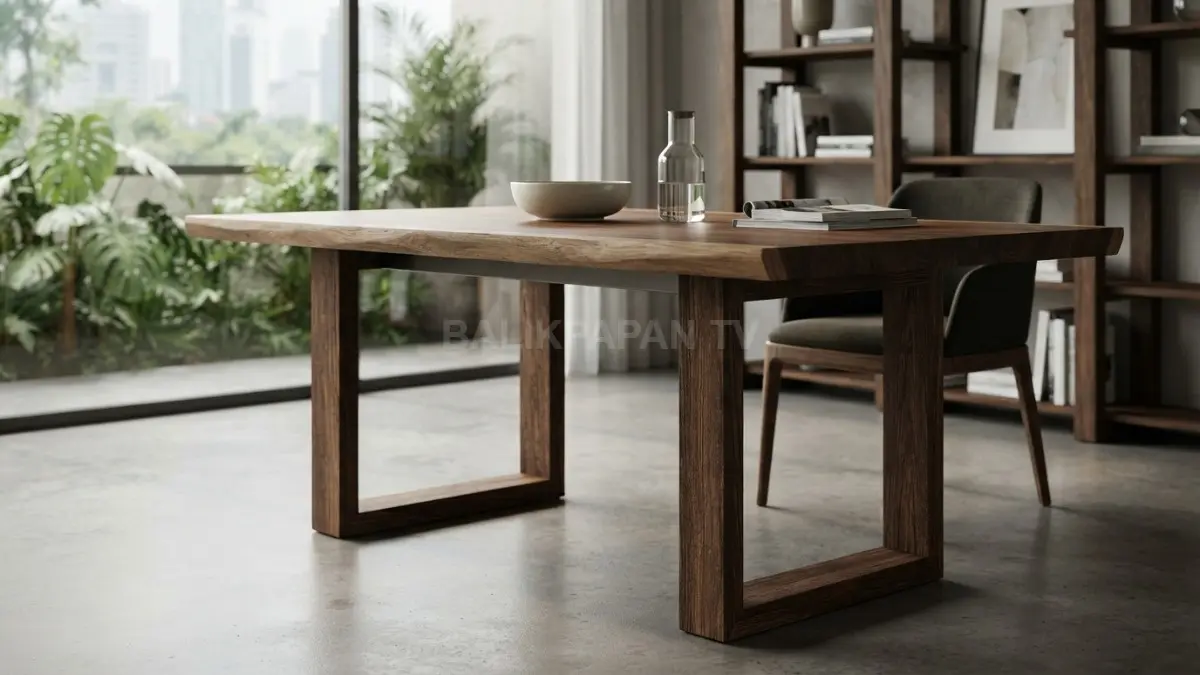 Ulin sederhana pada kaki dan bingkai menyatukan karakter tradisional dengan bahasa desain modern tanpa berlebihan. (BTV/AI)