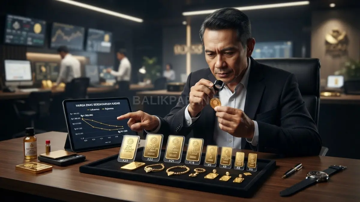 Harga emas perhiasan berbeda berdasarkan kadar, memberi konsumen pilihan dari 23 karat hingga 5 karat [BTV:AI]