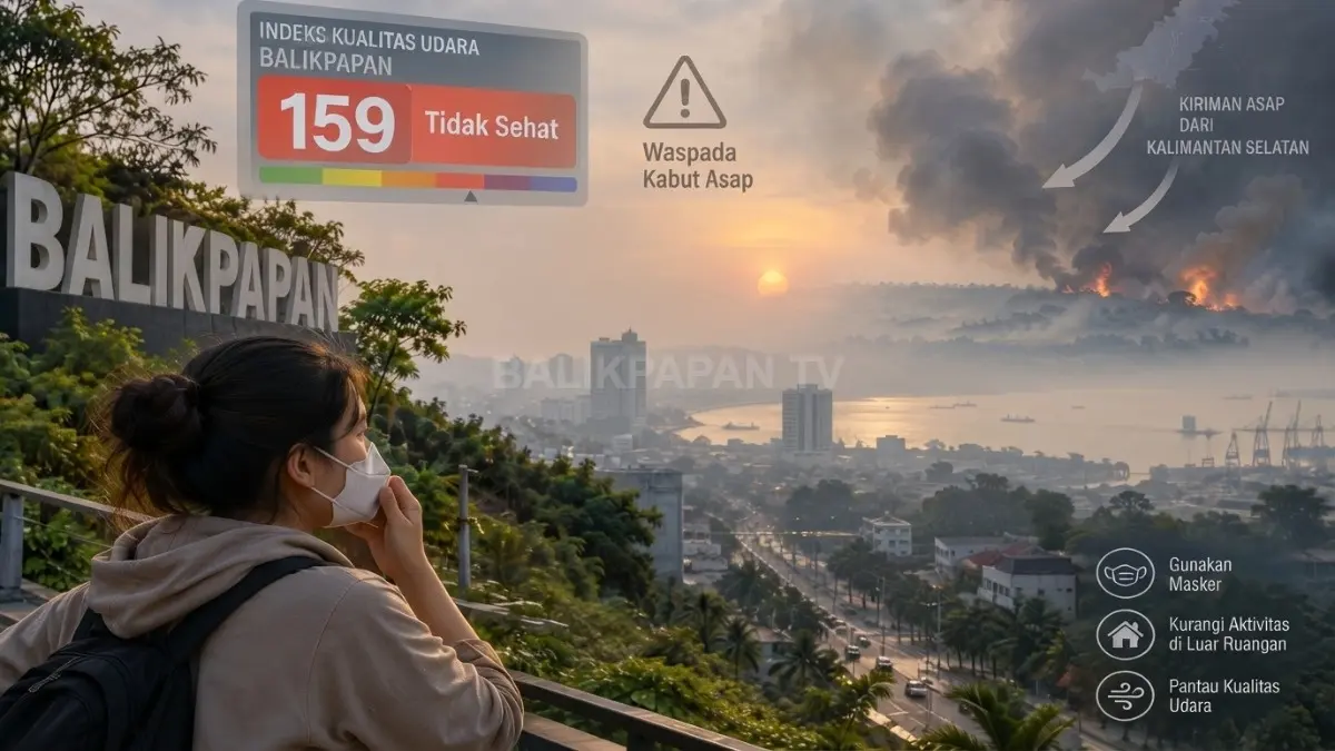 Ilustrasi kualitas udara Balikpapan sempat berada pada kategori tidak sehat