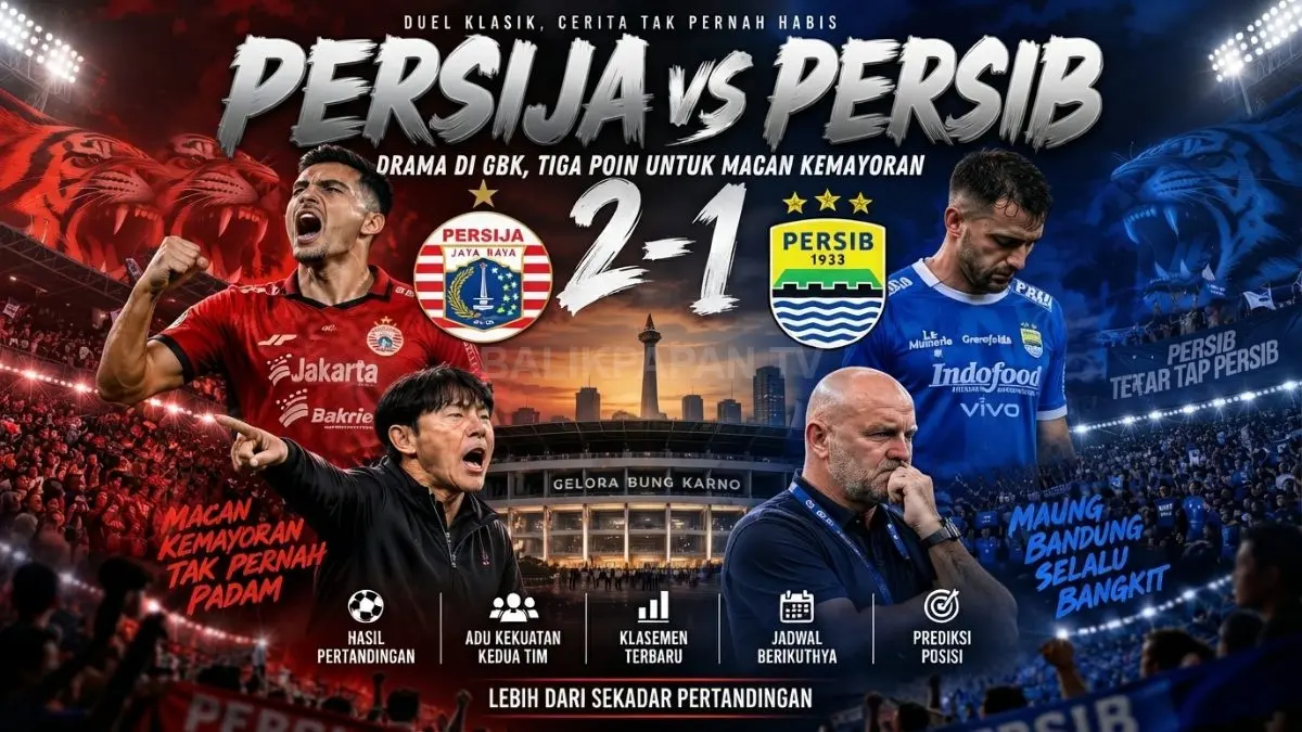 Ivan Mamut merayakan gol kemenangan Persija Jakarta saat mengalahkan Persib Bandung 2-1 di Stadion Utama Gelora Bung Karno, Sabtu (12/9/2026).