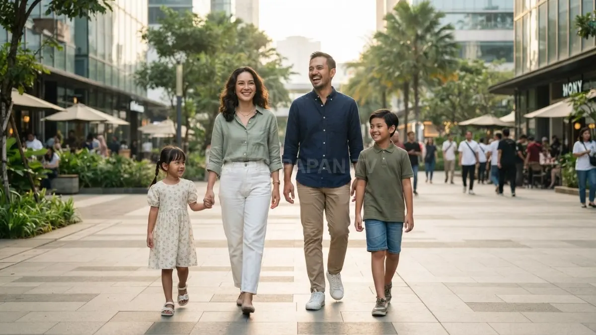 Dress code keluarga bernuansa senada membuat penampilan Natal kompak, stylish, nyaman, tanpa harus terlihat seragam. (BTV/AI)