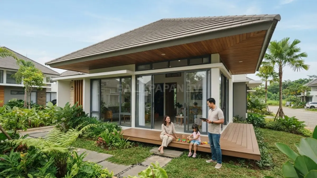 Inspirasi rumah minimalis bergaya Malaysia menghadirkan serambi teduh, atap lebar, bukaan dan nuansa tropis modern (BTV/AI)