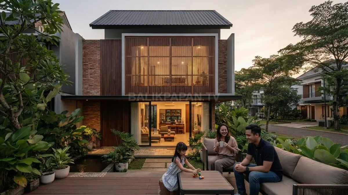 Jendela kisi kayu menghadirkan karakter Nepal sekaligus membantu mengatur cahaya, privasi, dan ventilasi rumah modern. (BTV/AI)