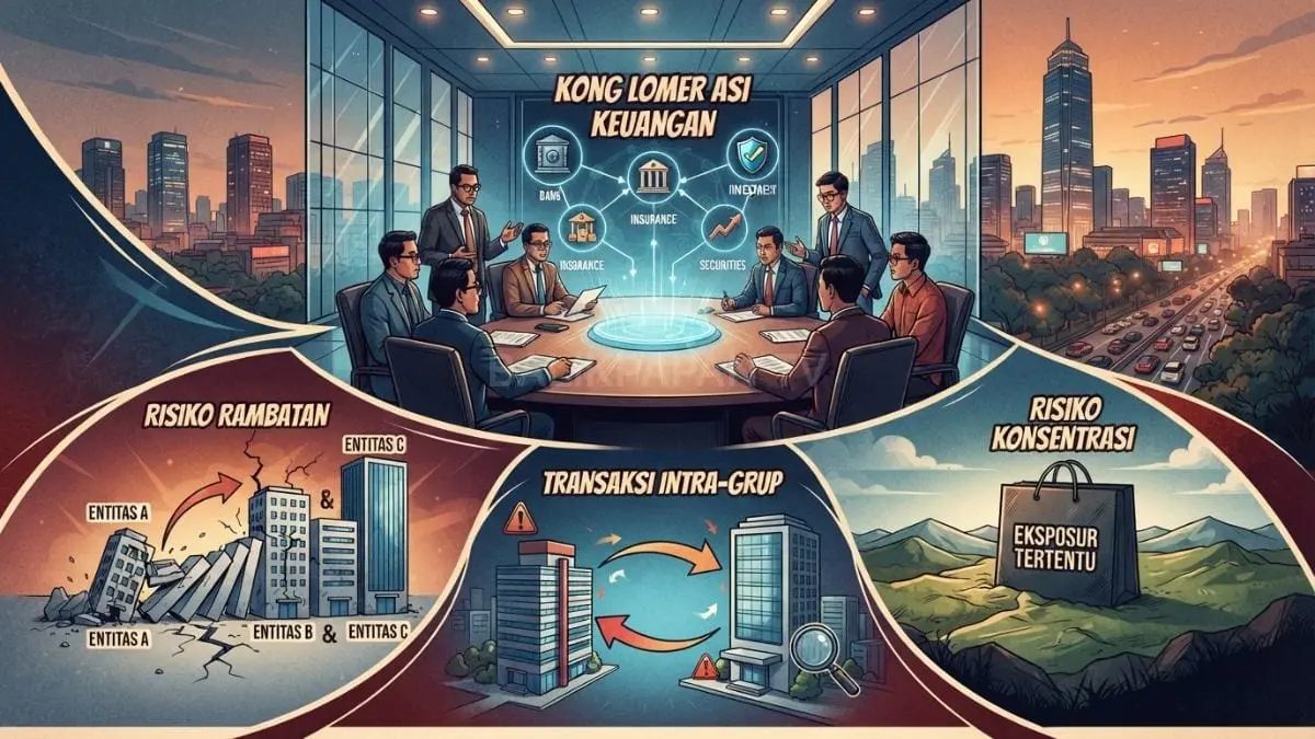Entitas dalam konglomerasi keuangan saling terhubung, memunculkan risiko transaksi, rambatan, dan konsentrasi [BTV:AI]
