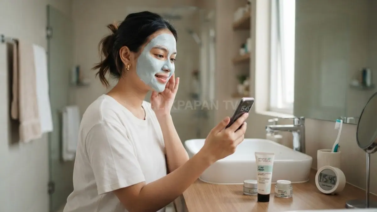 Masker Wajah: Durasi Tepat untuk Kulit Sehat, Hindari Iritasi Akibat Pemakaian Berlebihan (BTV/AI).