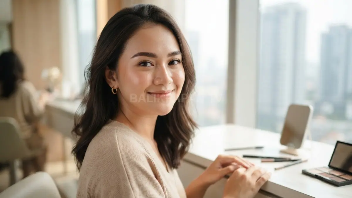 Alis rapi dengan sapuan ringan membingkai wajah, menyatu alami, dan melengkapi makeup Korea yang lembut. (BTV/AI)