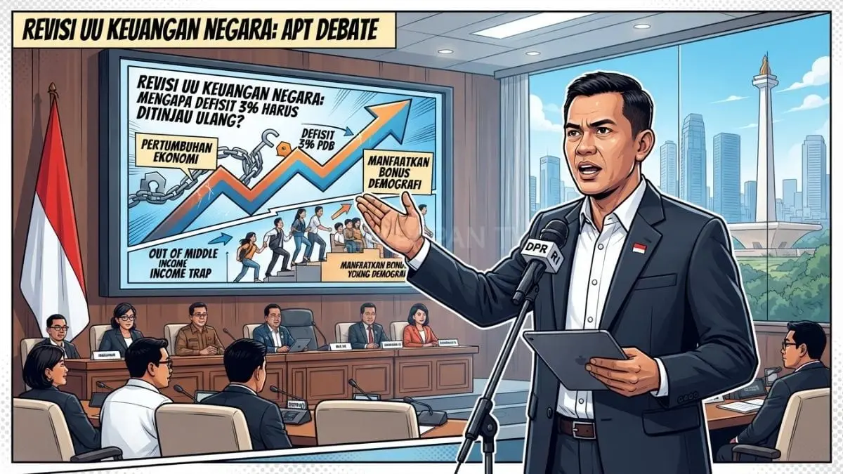 Komisi XI DPR Mukhamad Misbakhun mendorong evaluasi batas defisit APBN dalam revisi Undang-Undang Keuangan Negara [BTV:AI]