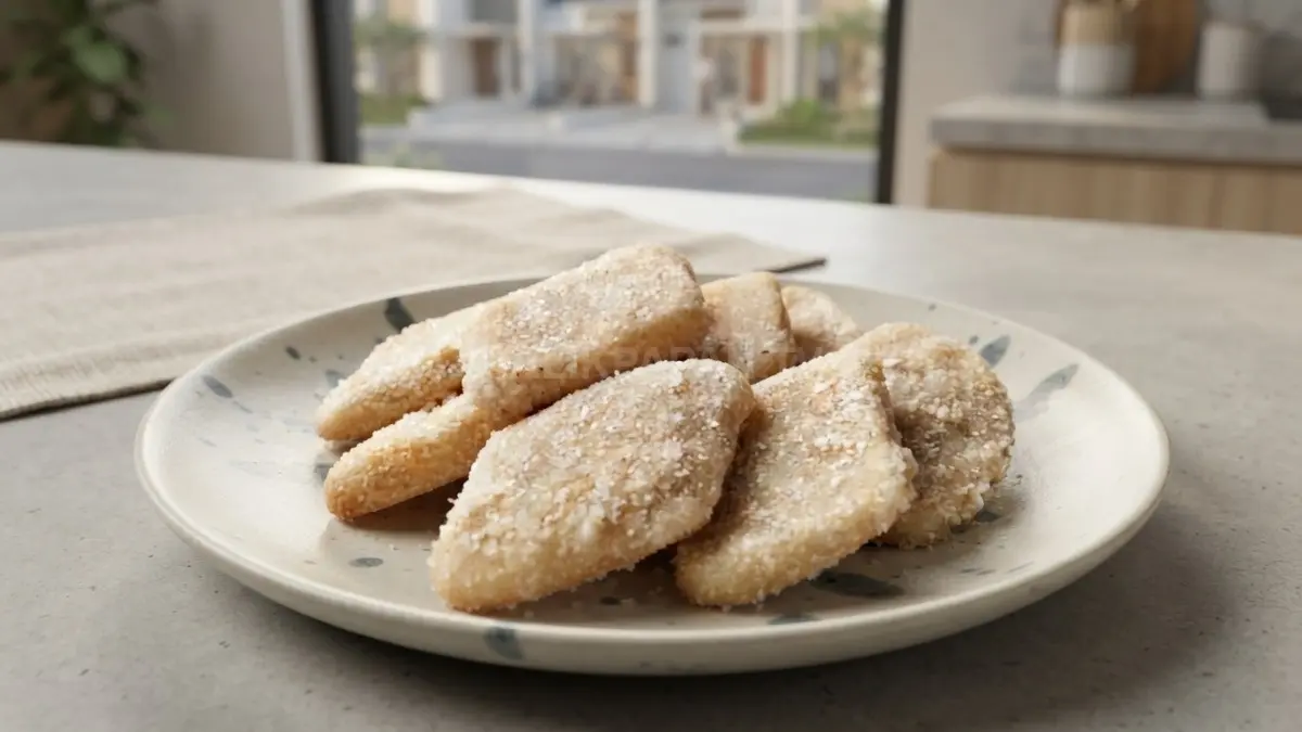 Kue gagatas khas Kalimantan dibuat dari tepung ketan dan kelapa, digoreng lalu dilapisi gula renyah. Simak resepnya, Ces!