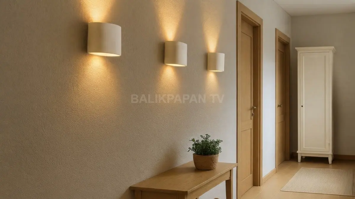 Lampu dinding menghadirkan cahaya samping yang membuat sudut rumah lebih hidup, hangat, dan berkarakter. (BTV/AI)