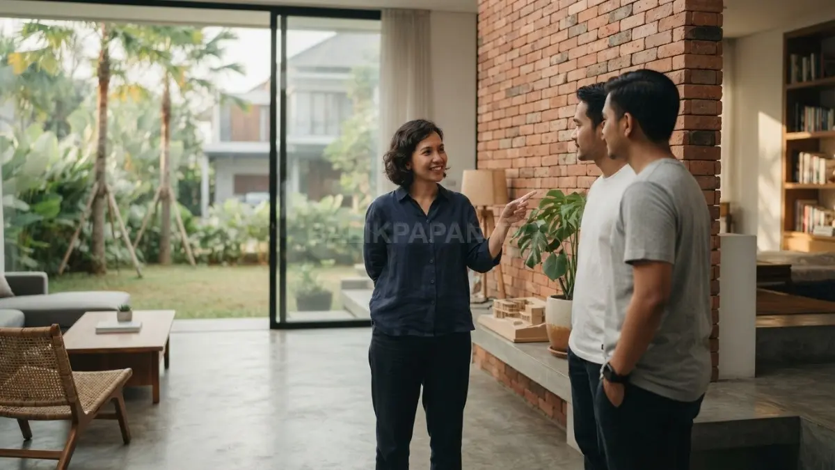 Material lokal digunakan secukupnya, menghadirkan identitas dan karakter tempat tanpa membuat rumah terasa berlebihan atau tradisional. (BTV/AI)
