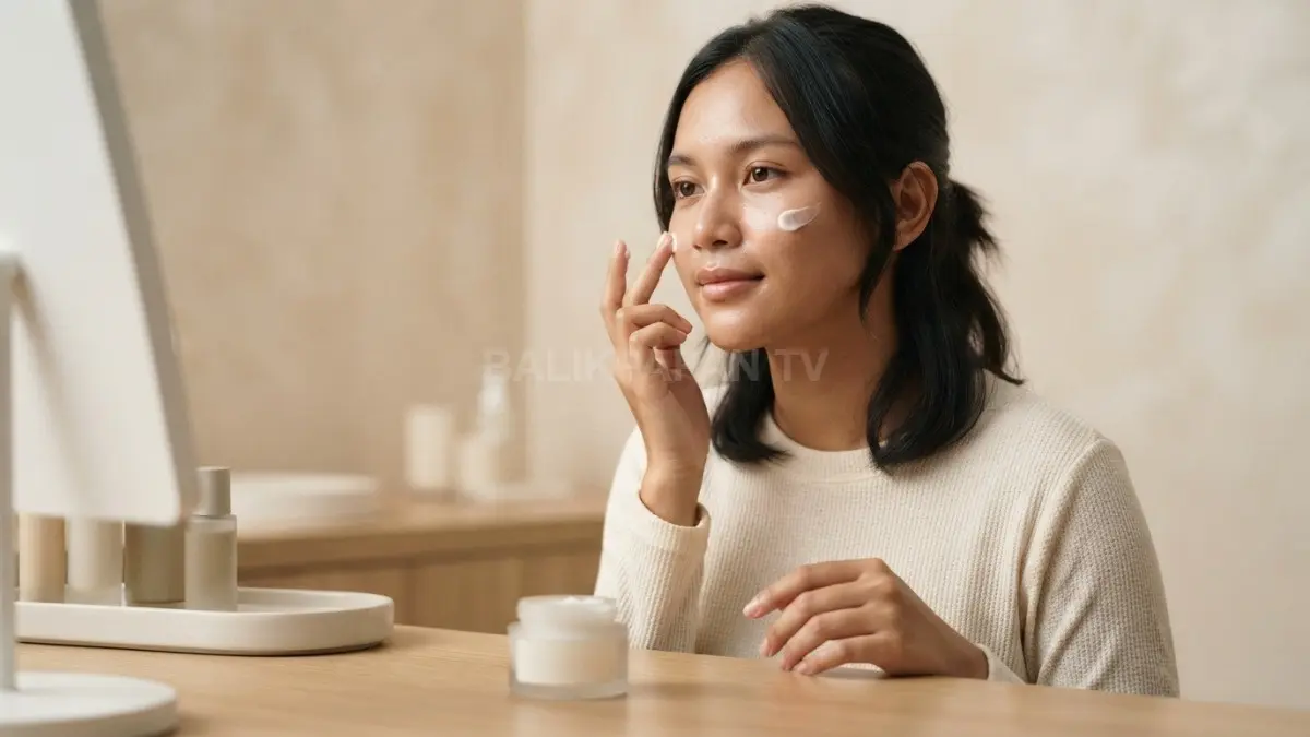 Penggunaan retinoid secukupnya disertai pelembap untuk menjaga toleransi dan kesehatan kulit wajah. (BTV/Ai)