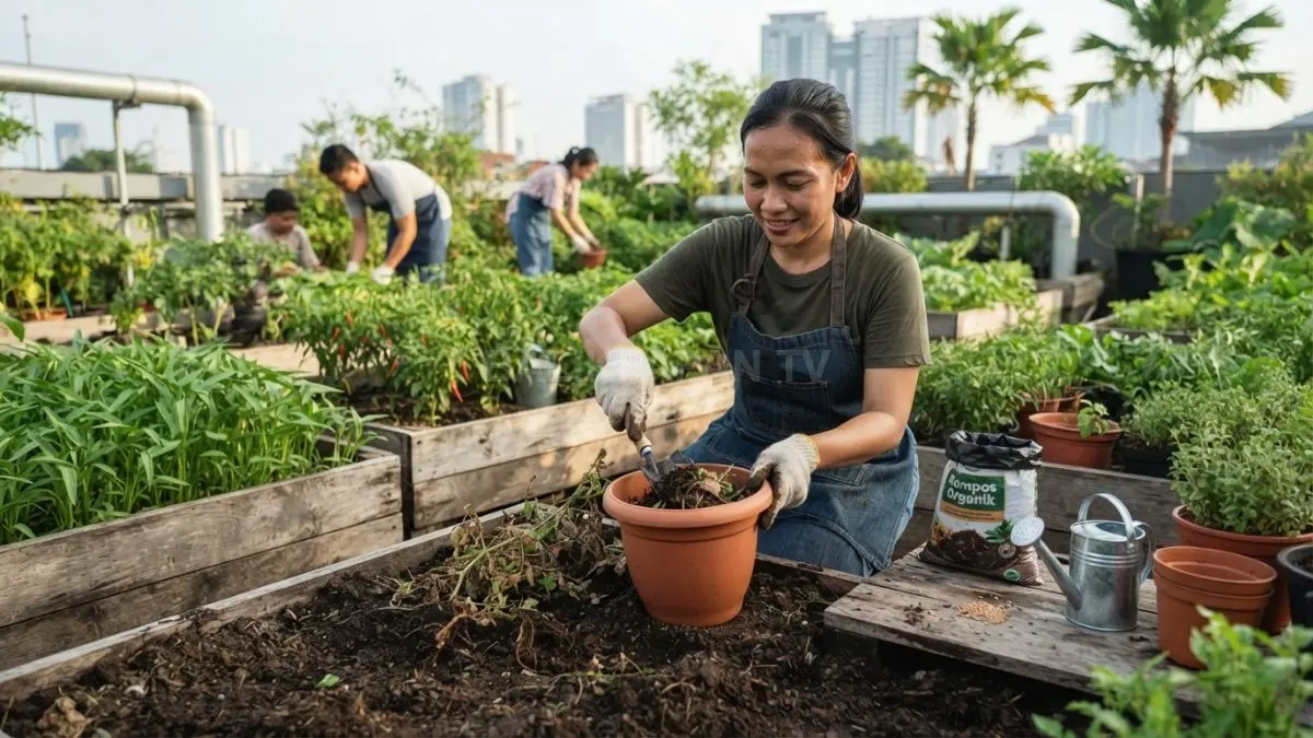 Pot yang selesai dipanen dapat segera disiapkan kembali setelah dibersihkan dan kondisi medianya diperiksa sebelum penanaman berikutnya. (BTV/AI)