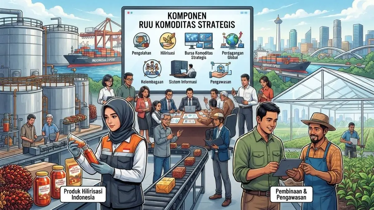 RUU Komoditas Strategis mencakup hilirisasi, pembentukan harga, perdagangan global, kelembagaan, serta pengawasan komoditas nasional [BTV:AI]