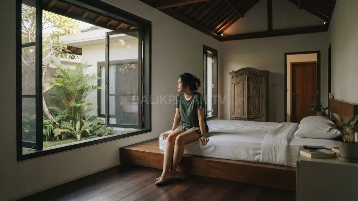Bale Daja di rumah Bali berfungsi sebagai ruang privat untuk tidur, menyimpan pusaka, dan menjaga kesakralan keluarga (BTV/AI).