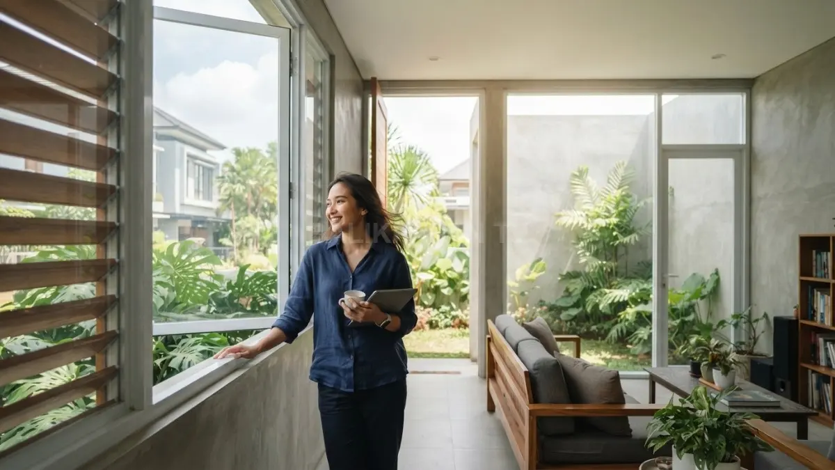 Fasad rumah perlu tetap memberi jalur udara agar ventilasi silang bekerja optimal dan menjaga kenyamanan penghuni (BTV/AI)
