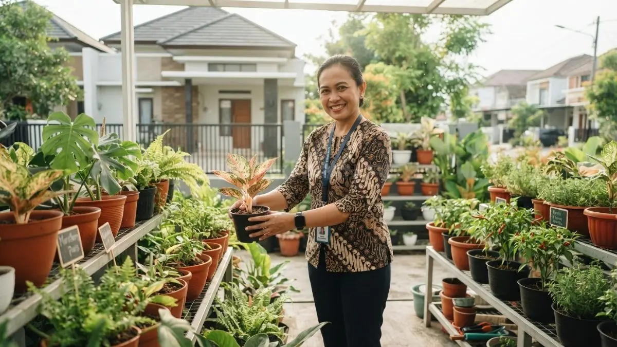 Hobi menanam di pekarangan dapat berkembang menjadi peluang usaha melalui tanaman, bibit, dan produk turunannya bernilai jual (BTV/AI)