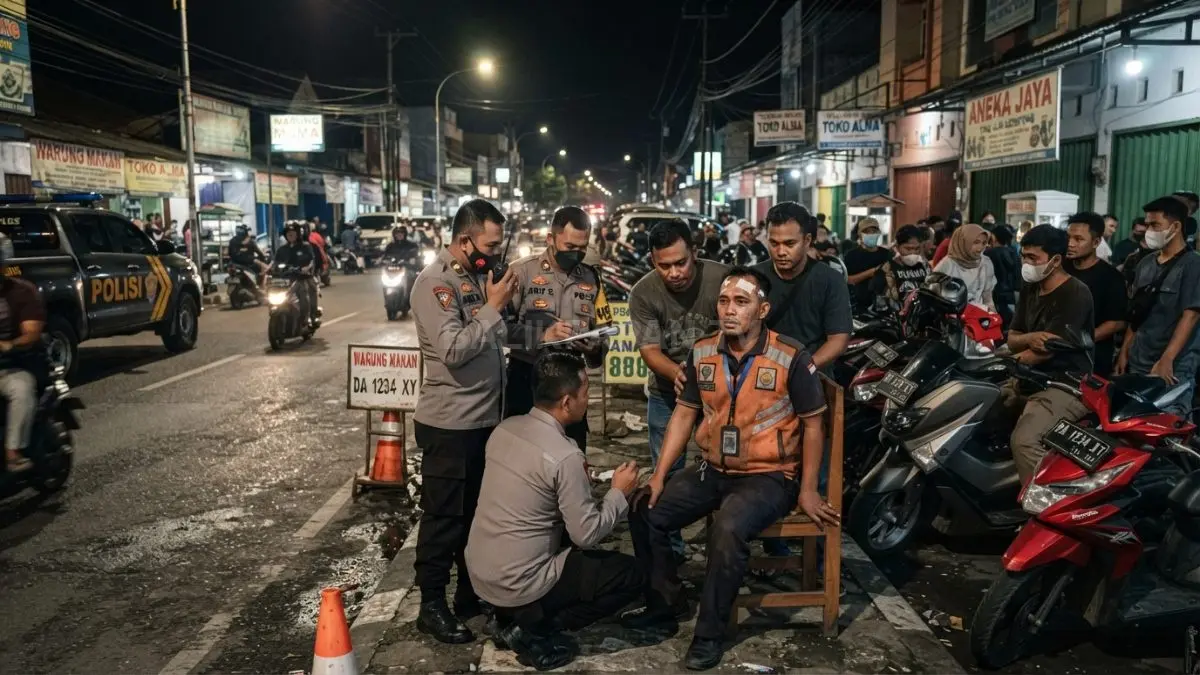 Juru parkir Belitung Darat diduga dikeroyok usai cekcok salah paham hingga sempat tak sadarkan diri (BTV/AI)
