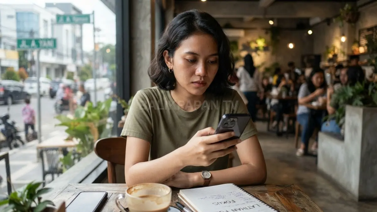 Kebiasaan scrolling berlebihan dapat mengganggu fokus, tetapi tiga latihan sederhana bisa membantu membangun kembali kendali atas perhatian.(BTV/AI)