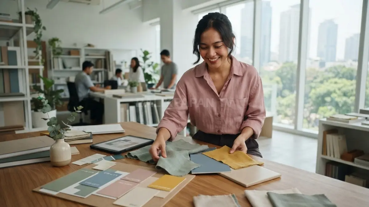 Paduan warna dengan undertone serasi membuat ruangan tetap harmonis, meski menggunakan banyak warna berbeda (BTV/AI)