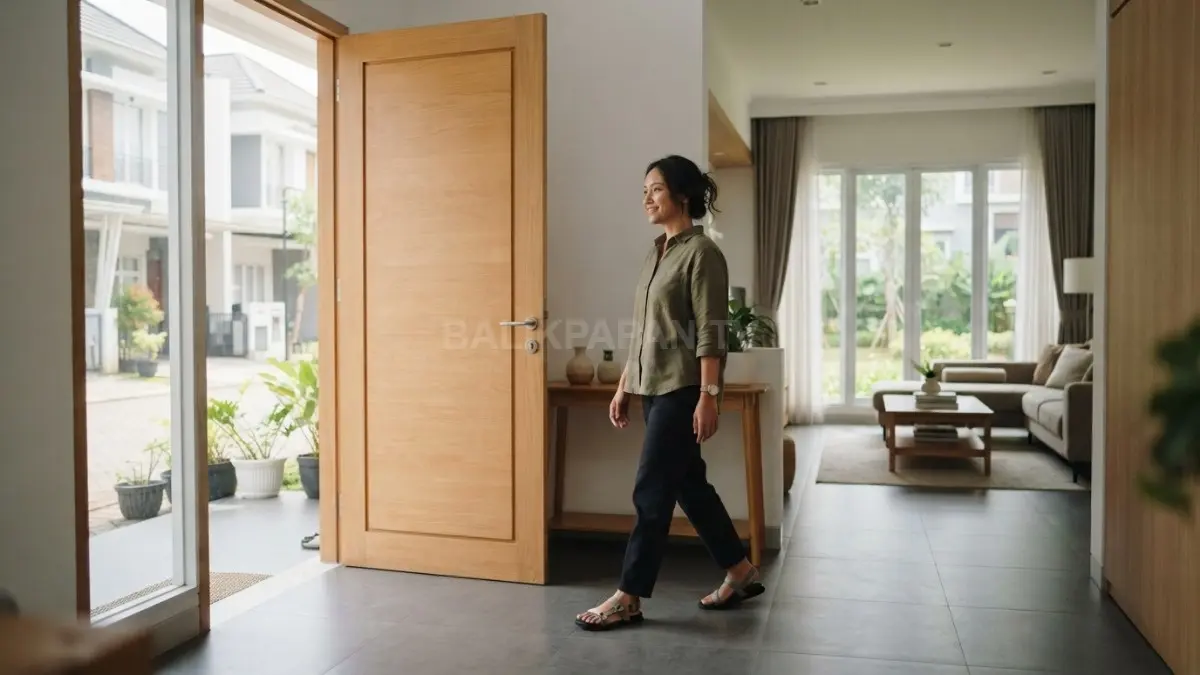 Jalur sekitar pintu yang lega membuat akses lebih nyaman dan ruangan terasa lapang tanpa hambatan barang. (BTV/AI)