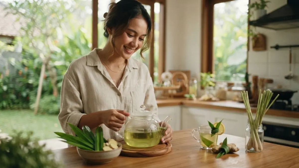 Pandan dapat dipanen secukupnya untuk memberi aroma khas pada teh, minuman jahe, serai, maupun racikan segar lainnya. (BTV/AI)