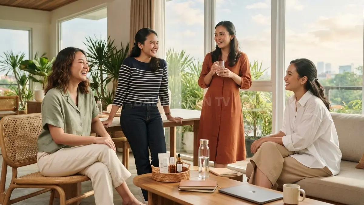 Panduan merawat perubahan kondisi kulit wanita secara alami dalam berbagai aktivitas harian. (BTV/Ai)