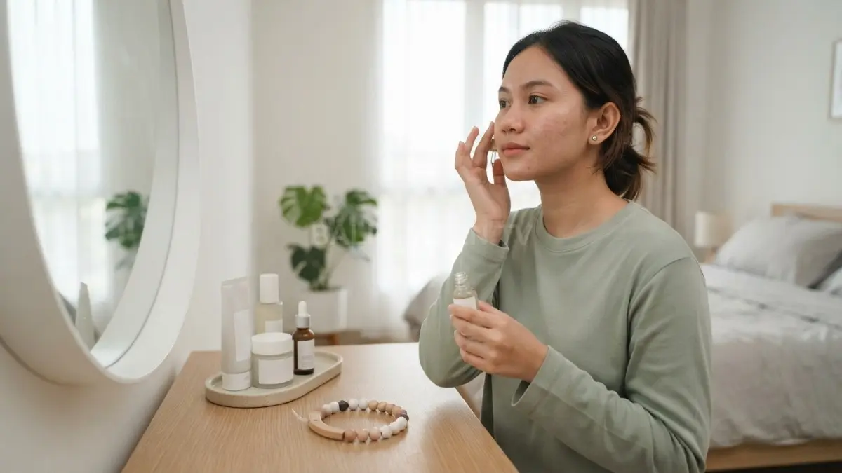Panduan perawatan kulit rutin harian yang disesuaikan dengan perubahan siklus hormonal wanita. (BTV/Ai)