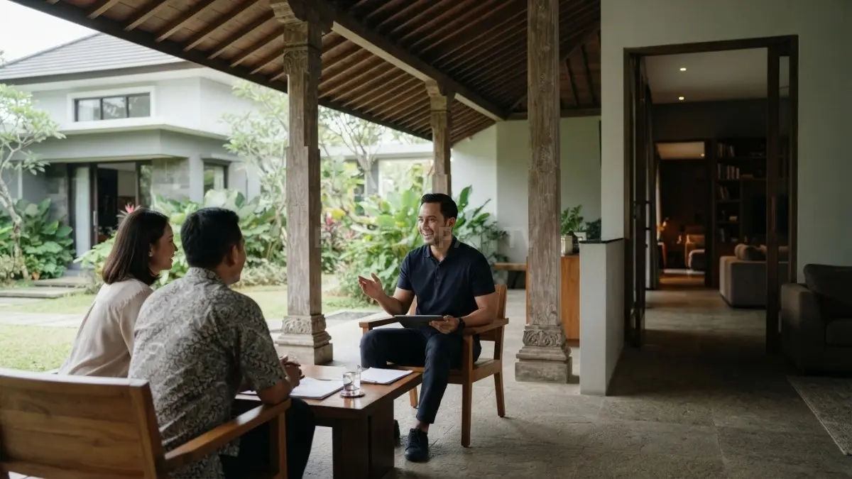 Pendopo menjadi ruang transisi antara area publik dan privat, memungkinkan interaksi sosial tanpa mengganggu kehidupan keluarga di dalam rumah. (BTV/AI)