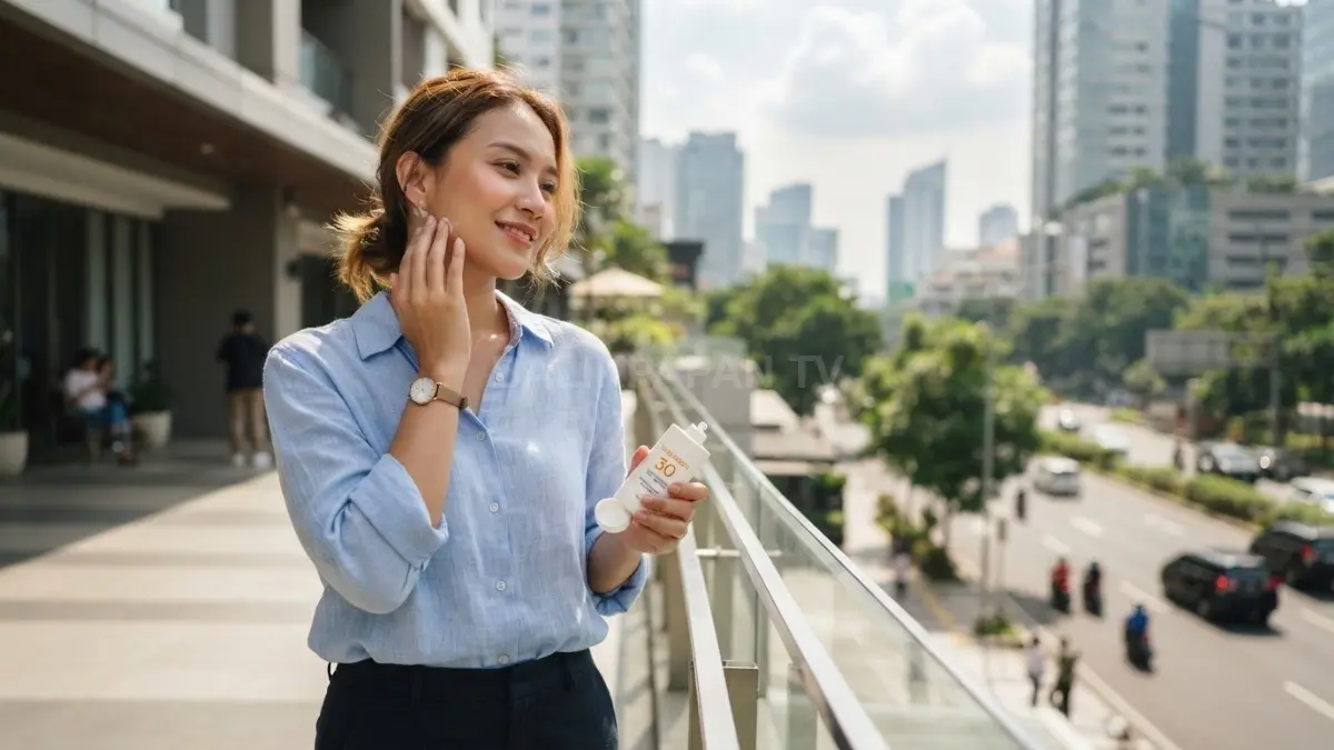 Sunscreen SPF 30 cocok untuk aktivitas harian, melindungi kulit dari paparan sinar matahari secara optimal (BTV/AI)