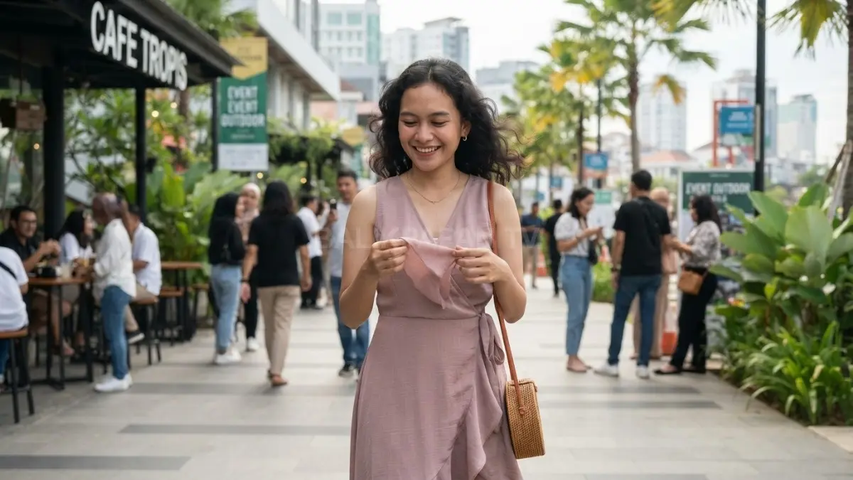 Bahan gaun ringan membantu tubuh tetap nyaman, tidak mudah gerah, dan bebas bergerak selama prom night. (BTV/AI)