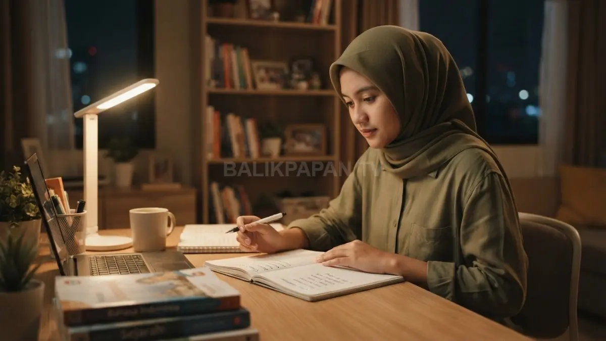 Mencatat progres belajar membantu menentukan capaian, memahami kekurangan, dan menyiapkan target berikutnya secara terarah (BTV/AI).