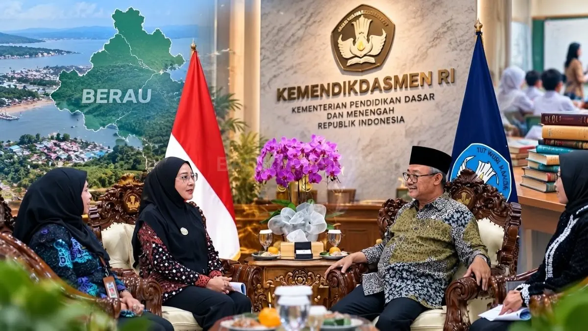 Bupati Berau Sri Juniarsih Mas saat audiensi bersama Menteri Pendidikan Dasar dan Menengah RI Abdul Mu’ti membahas kebutuhan pendidikan Berau.