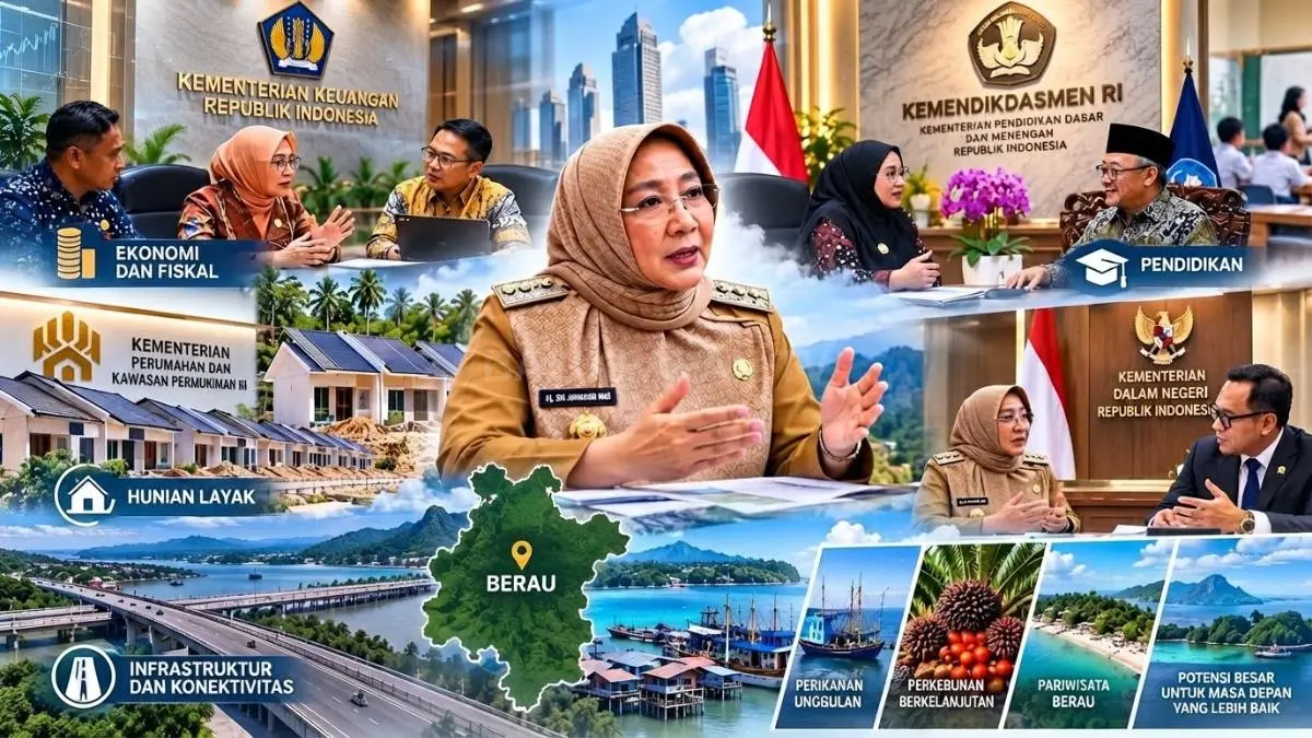 Sri Juniarsih dalam rangkaian agenda pemerintah pusat di Jakarta, membawa kebutuhan pembangunan Berau.
