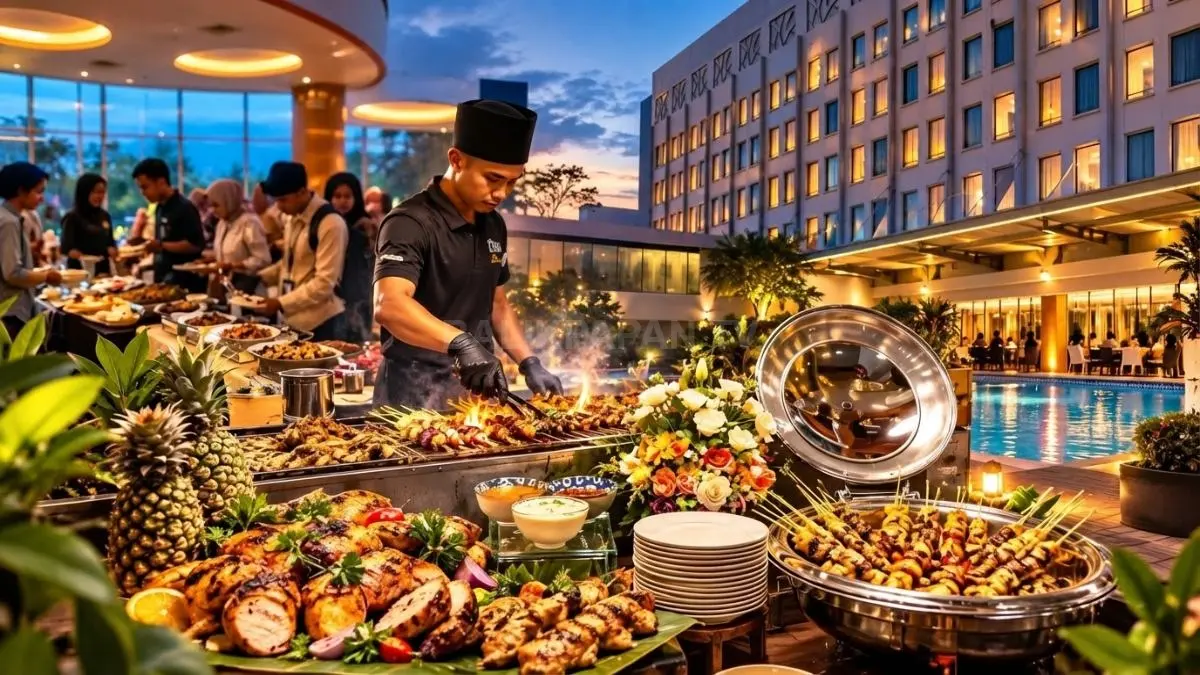 ergrila Grilla menghadirkan suasana pesta bakaran Nusantara di Five Premiere Hotel Samarinda.