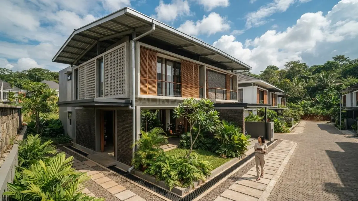 Void rumah membantu memasukkan cahaya dan udara ke area tengah bangunan pada lahan perkotaan terbatas (BTV/AI)