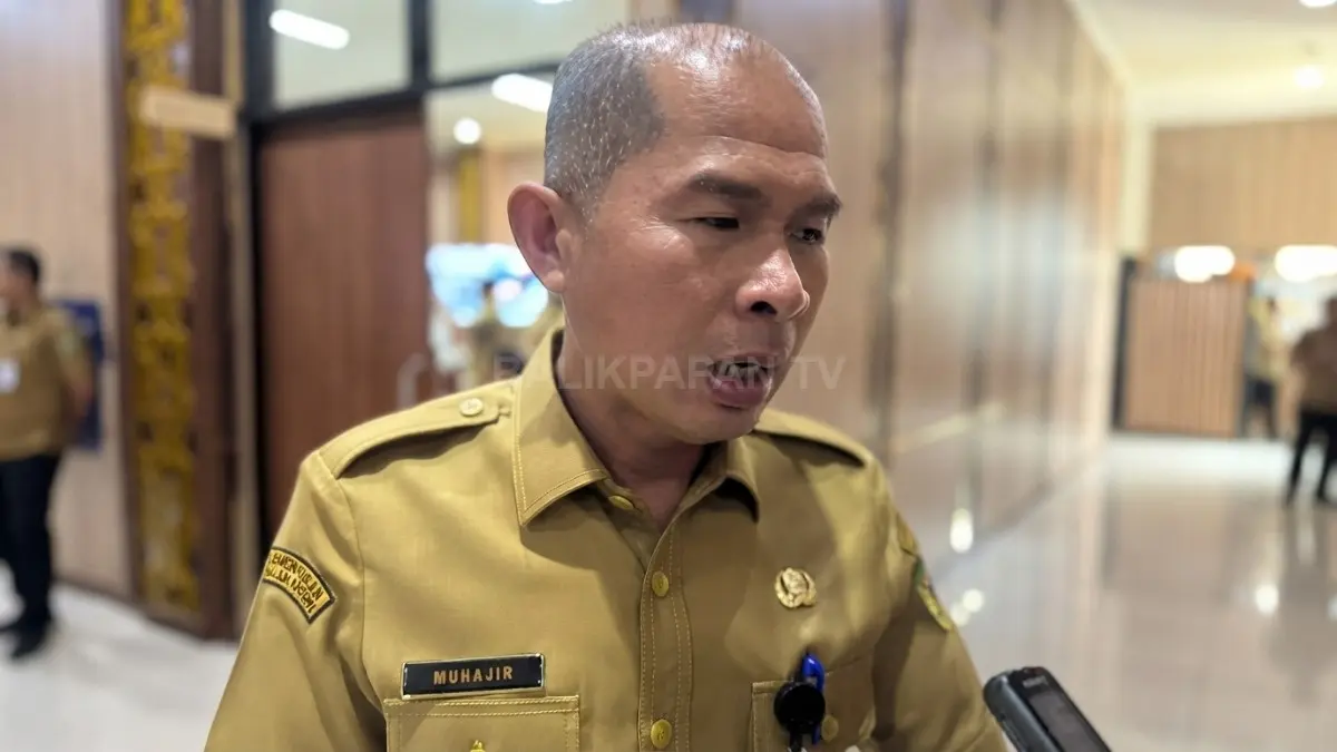 Kepala BKAD PPU Muhajir saat menjelaskan kondisi keuangan daerah dan dana kurang bayar pusat.