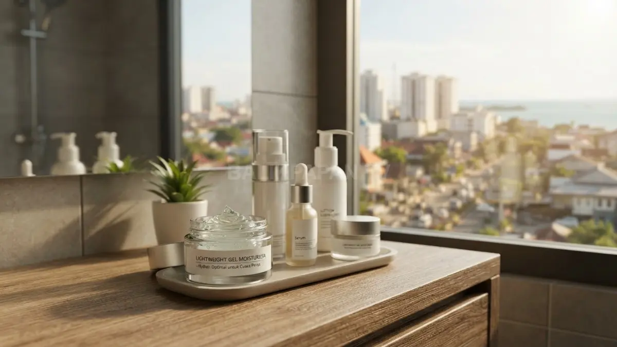 Moisturizer tetap relevan di cuaca panas, dengan tekstur yang dapat disesuaikan berdasarkan kondisi dan kebutuhan kulit. (BTV/AI)