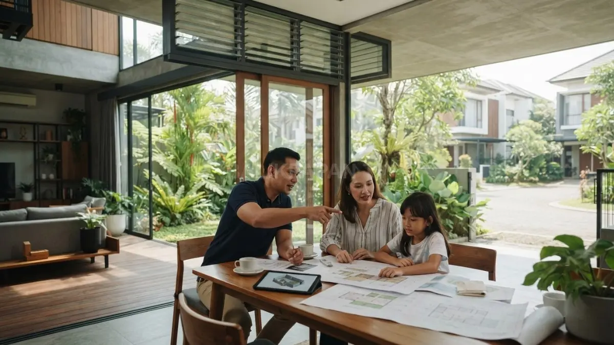 Pemilihan bukaan rumah perlu mempertimbangkan matahari, arah udara, privasi, tampias hujan, dan kebutuhan setiap ruang (BTV/AI)