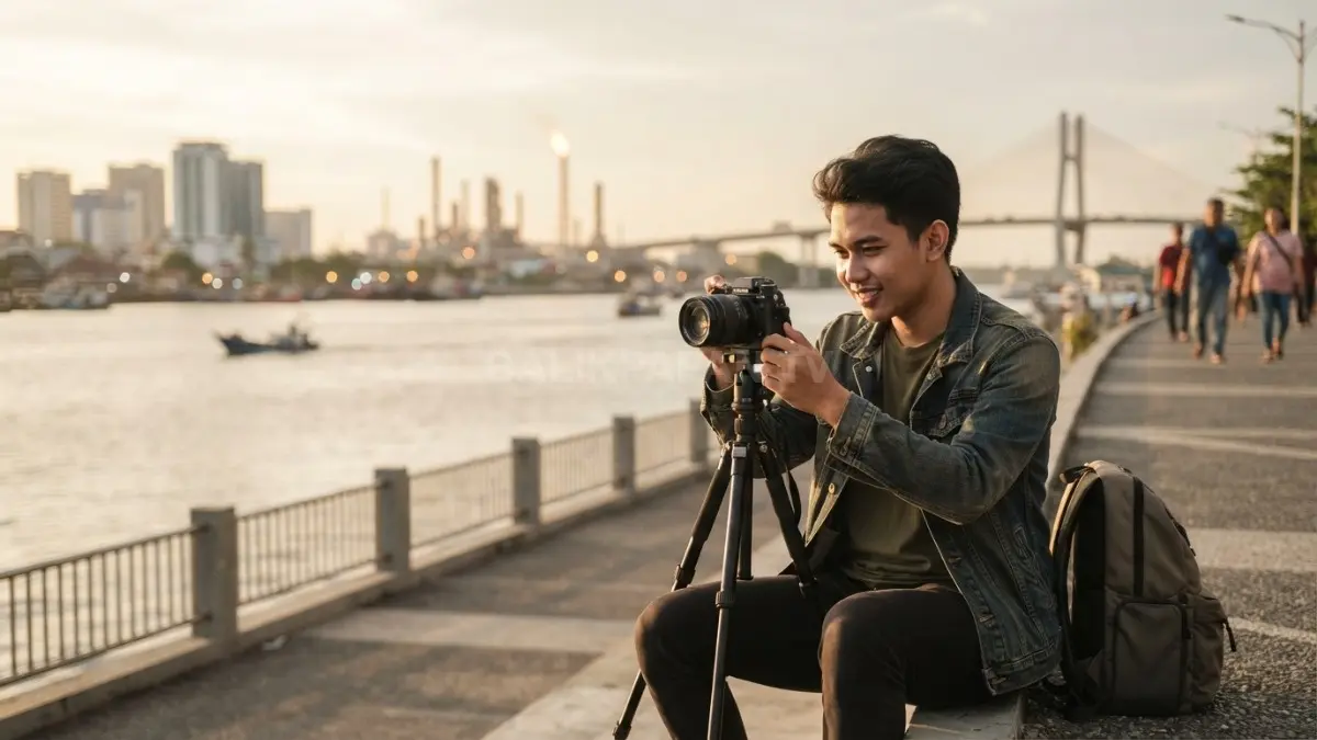 Pemula dapat memulai hobi fotografi dengan satu sesi pemotretan sambil mengevaluasi komposisi dan cahaya Balikpapan (BTV/AI)