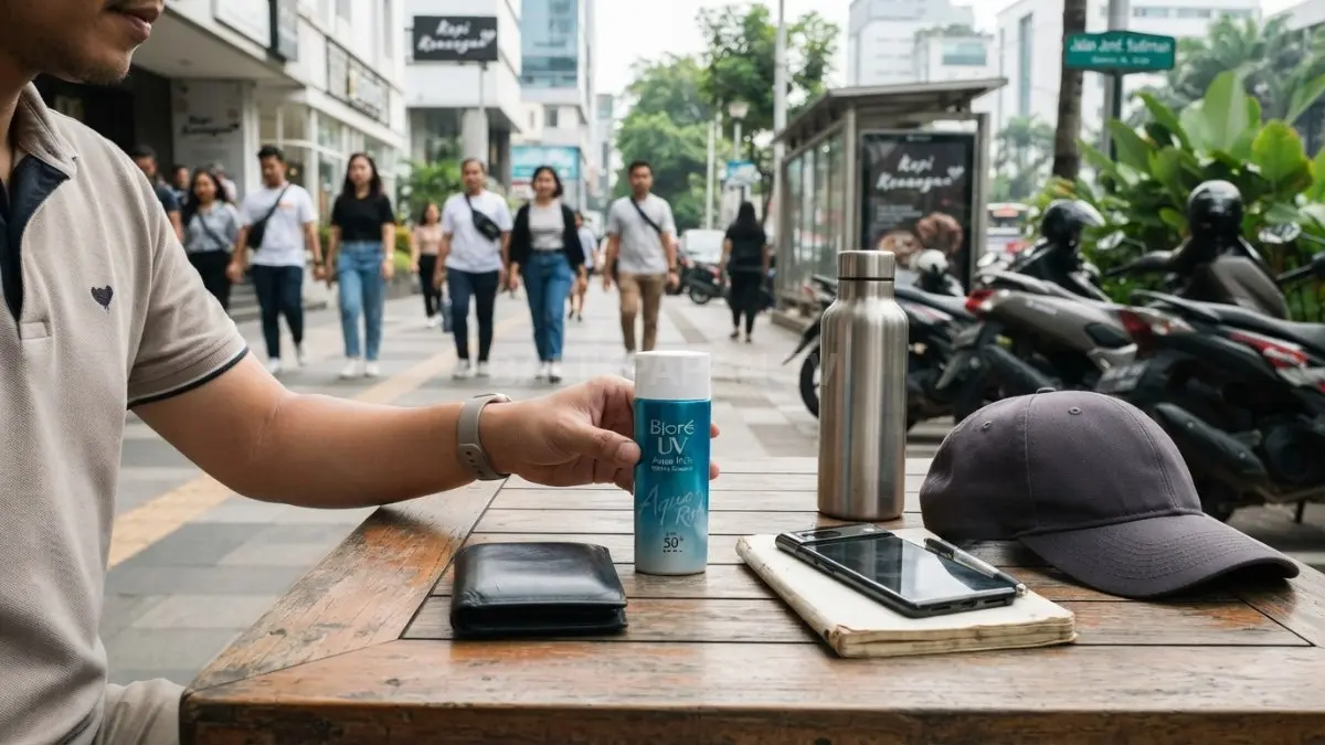 Sunscreen perlu mengikuti mobilitas harian, terutama saat sering berada di luar ruangan, berkeringat, atau berpindah lokasi. (BTV/AI)