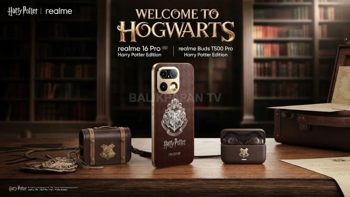 realme 16 Pro Harry Potter Edition dibanderol Rp10,99 juta dengan desain, kemasan, dan elemen koleksi yang membedakannya dari versi reguler. (BTV/AI)