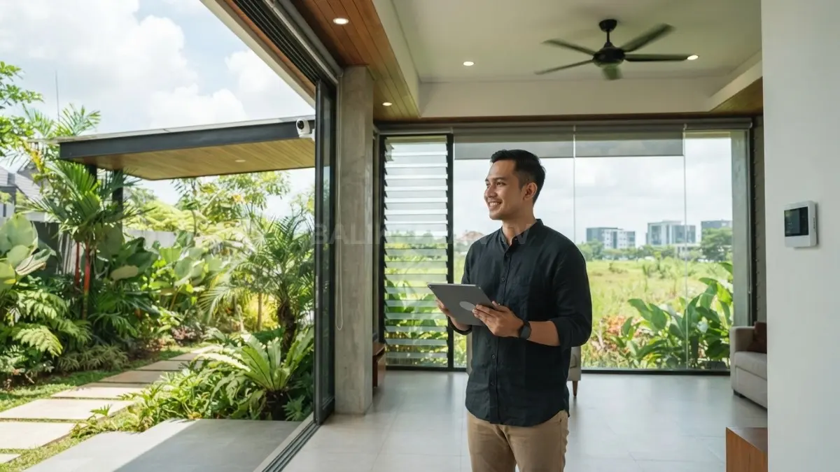 Smart House PPU memadukan desain tropis, ventilasi alami, teknologi pintar, sensor, dan otomasi untuk kenyamanan penghuni (BTV/AI)