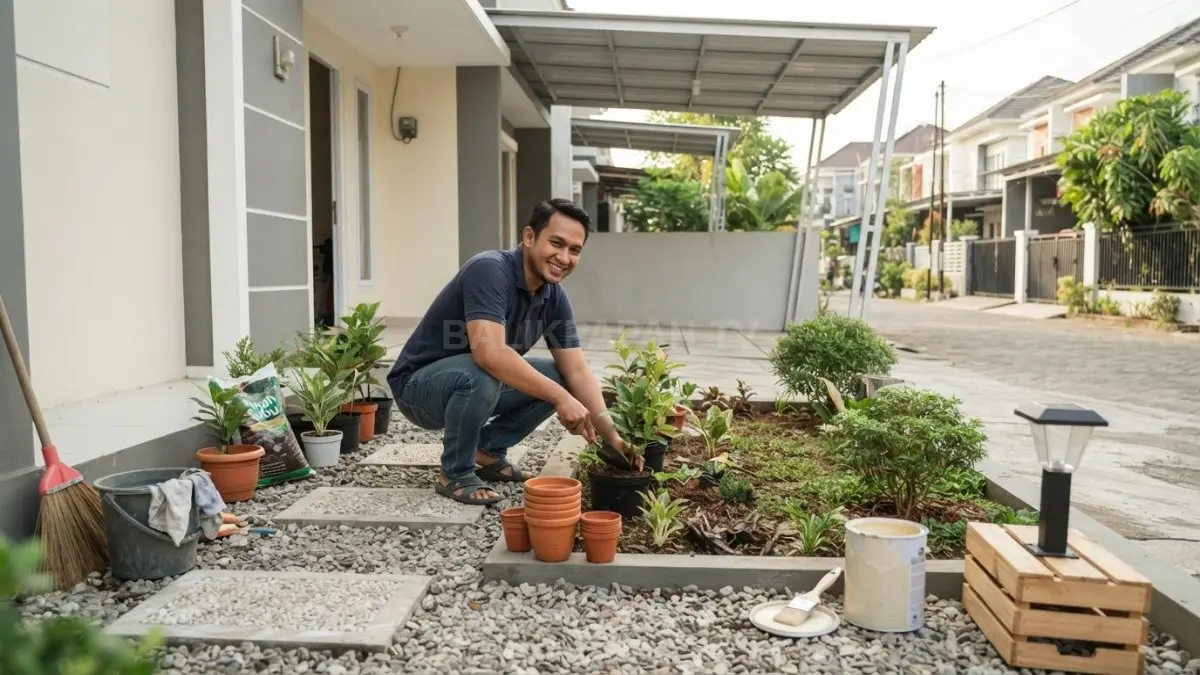 Makeover halaman depan bisa dimulai bertahap sesuai anggaran, tanpa harus mengubah seluruh area rumah sekaligus (BTV/AI).