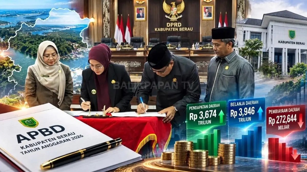 Rapat paripurna DPRD Berau membahas perubahan APBD 2026 dan arah belanja daerah.