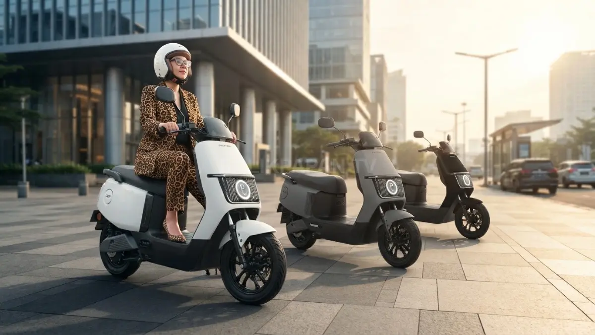 Polytron Fox-200 bertenaga 1.500 watt, jarak tempuh 85 kilometer, dan kecepatan maksimum mencapai 70 km/jam.