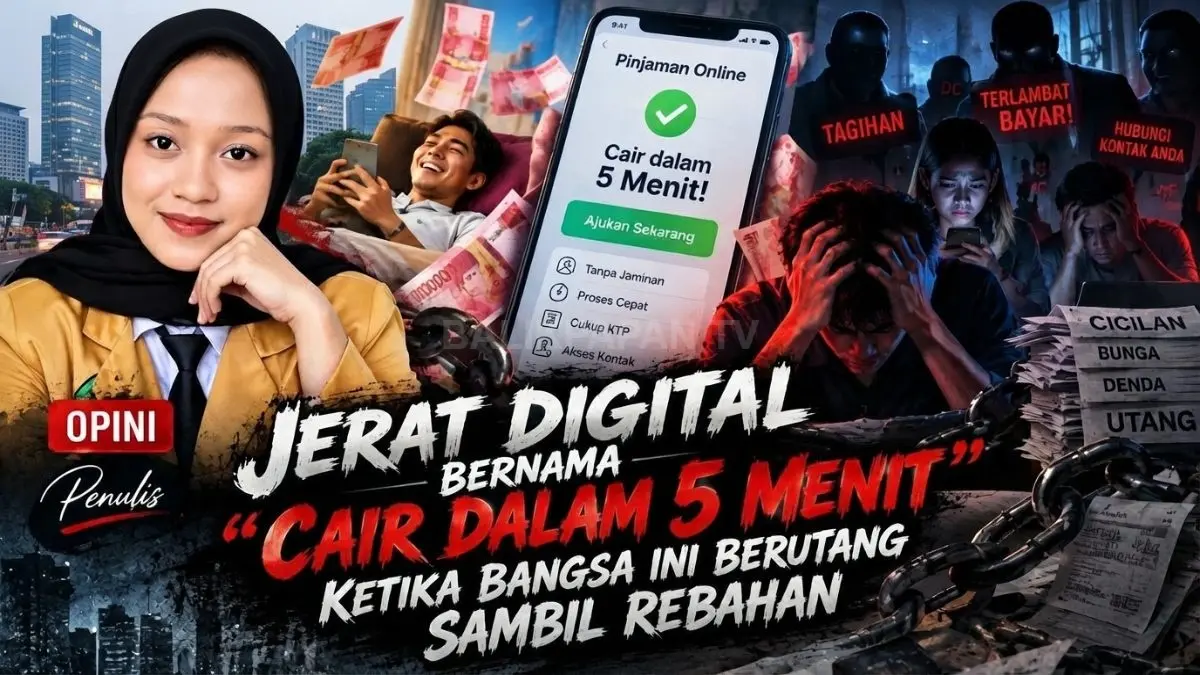 Penulis  Mutiara Listiani, Risiko Utang dan Pinjol Ilegal Mengintai Mengintai