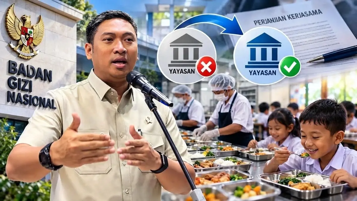 Kepala BGN Sudaryono saat menjelaskan pembaruan tata kelola Program Makan Bergizi Gratis.