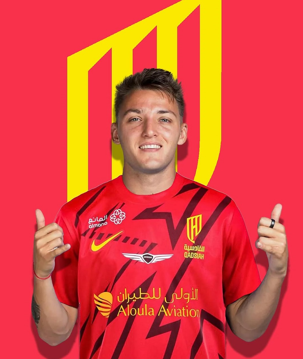Striker timnas Italia resmi direkrut Al Qadsiah dari Atalanta dengan masa kontrak selama 4 tahun. (Sumber: Instagram @alqadsiahms)